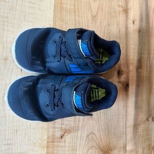 Nike Black and Blue Sneakers with Velcro